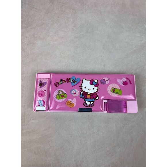 Vintage Y2K Hello Kitty Pencil Case Trinket Box Hidden Compartments Puffy Push B - Picture 1 of 10